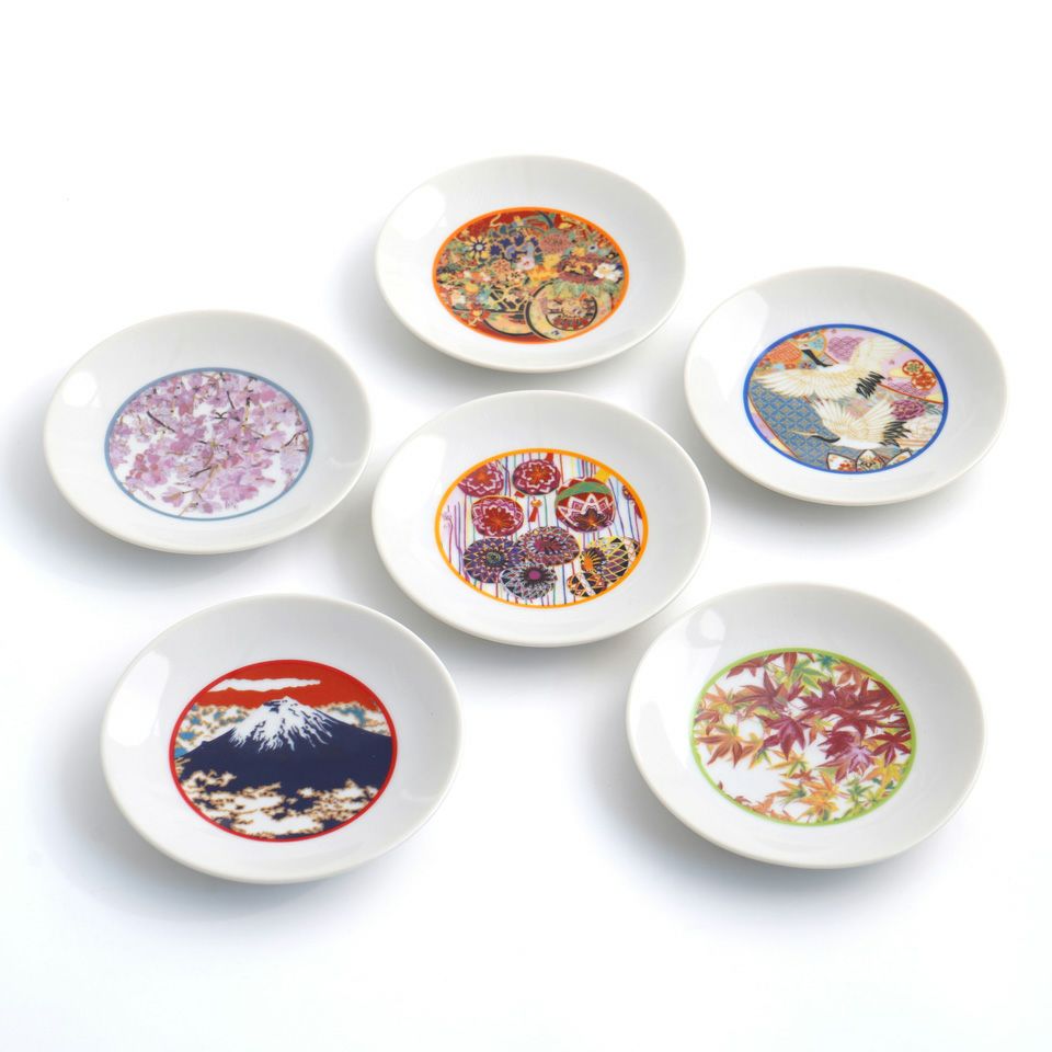 【美品】橘吉 皿 7枚セット たち吉・橘吉・唐彩・果物皿・大皿・小皿セット・No.240425-07・梱包