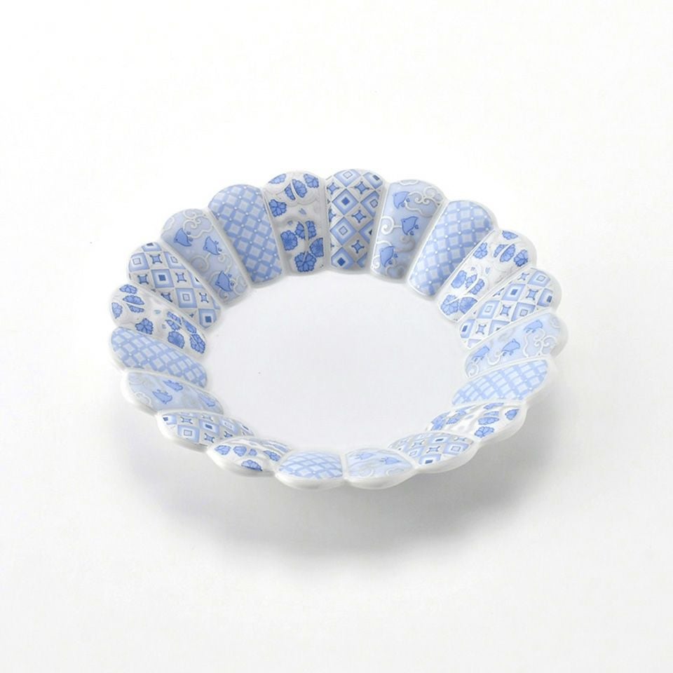 花離宮シリーズ 【波佐見焼】花離宮 19cm 丸皿（ブルー）〈1枚〉 |皿や