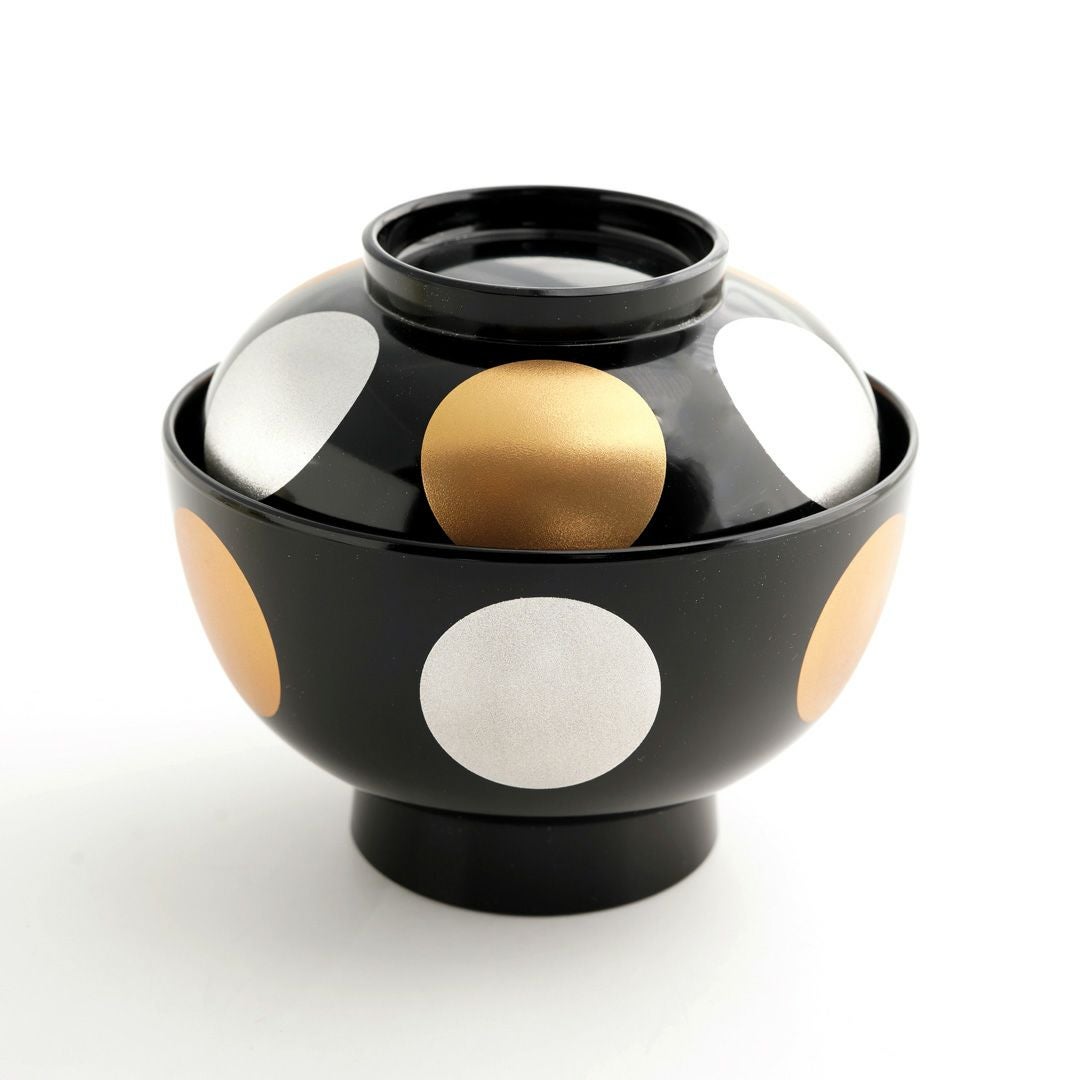 和モダン漆器 【越前塗】日月雑煮椀（黒）〈1個〉 |皿や鉢など和食器の