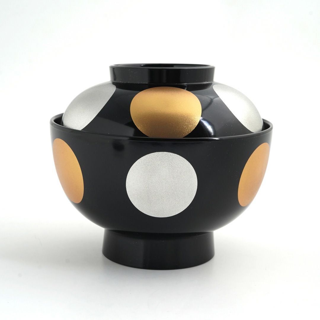 和モダン漆器 【越前塗】日月雑煮椀（黒）〈1個〉 |皿や鉢など和食器の