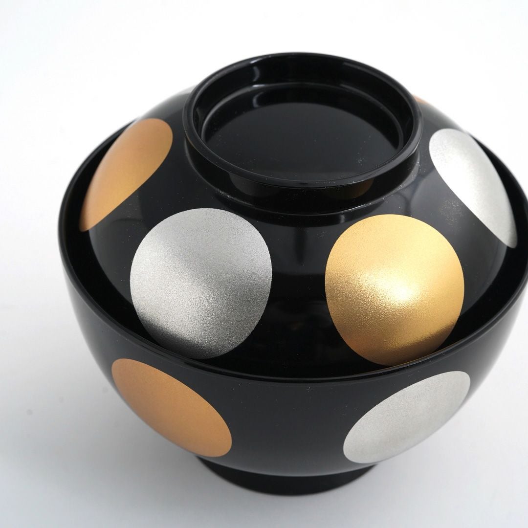 和モダン漆器 【越前塗】日月雑煮椀（黒）〈1個〉 |皿や鉢など和食器の
