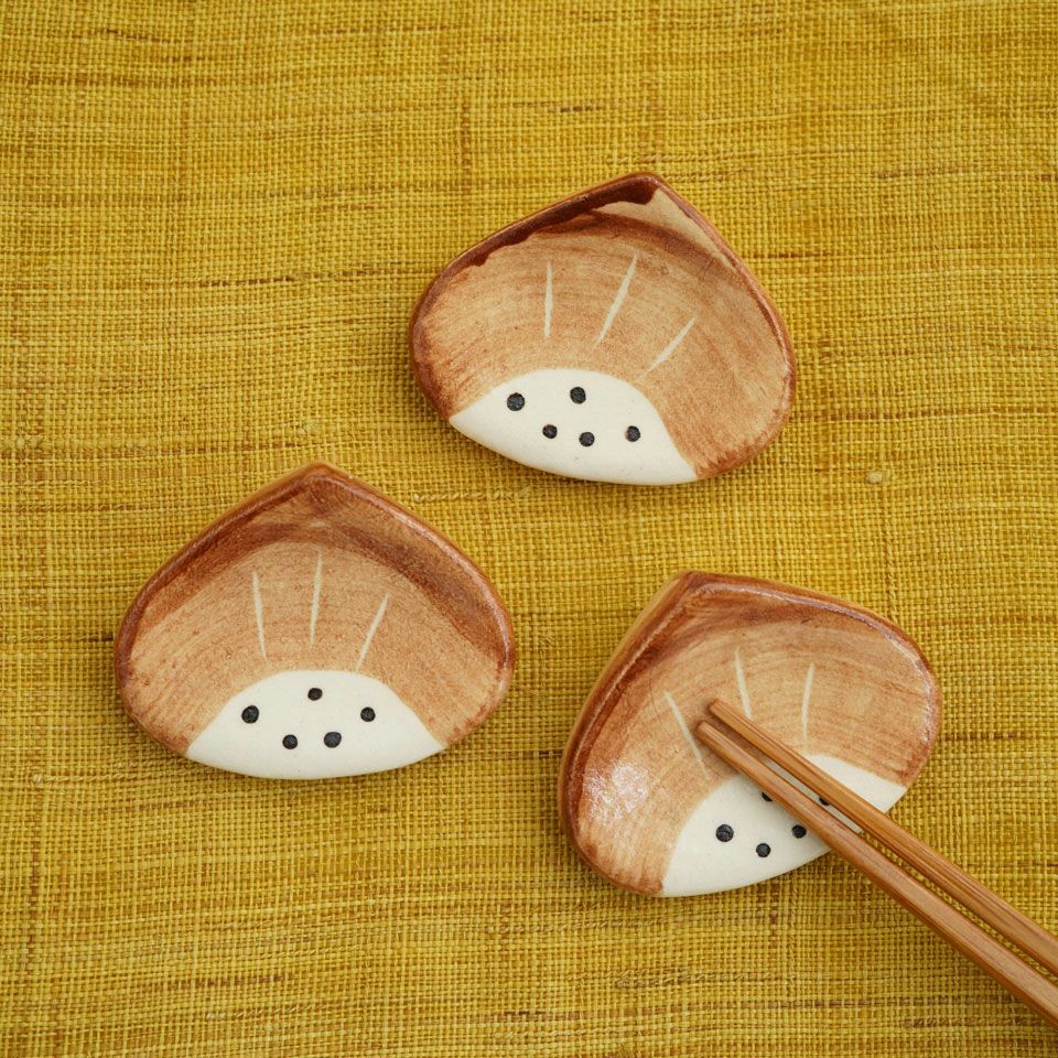 京焼・清水焼（京都府） 【京焼・清水焼】栗 箸置〈5個〉 |皿や鉢など