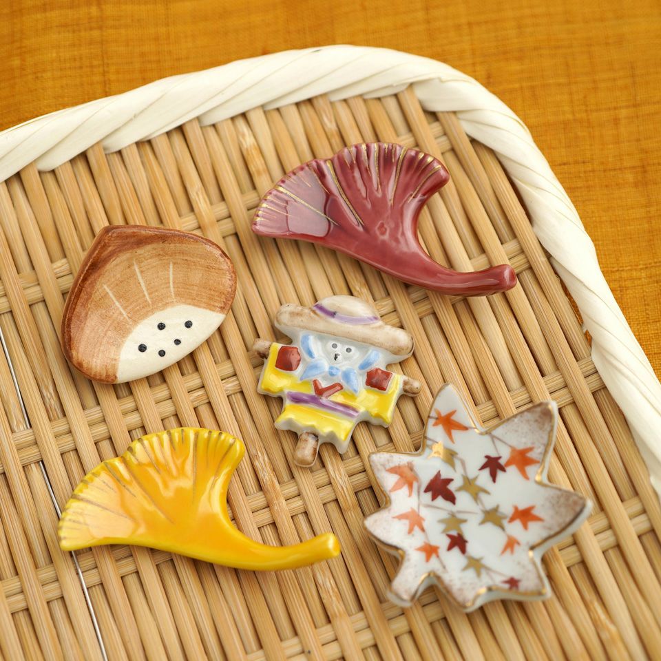 京焼・清水焼（京都府） 【京焼・清水焼】栗 箸置〈5個〉 |皿や鉢など