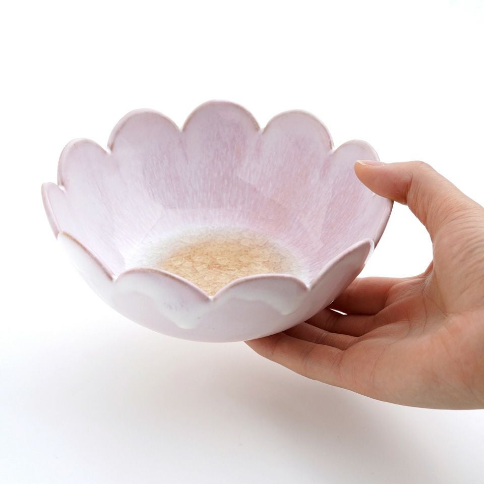 たち吉　うらら　萩焼　輪花中鉢　輪花銘々皿 うらら うらら 輪花中鉢〈1個〉萩焼 |皿や鉢など和食器の通販は京都の