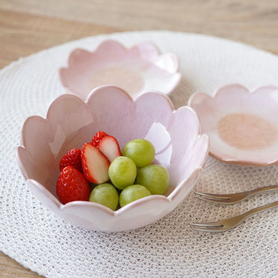 うらら うらら 輪花中鉢〈1個〉萩焼 |皿や鉢など和食器の通販は京都の