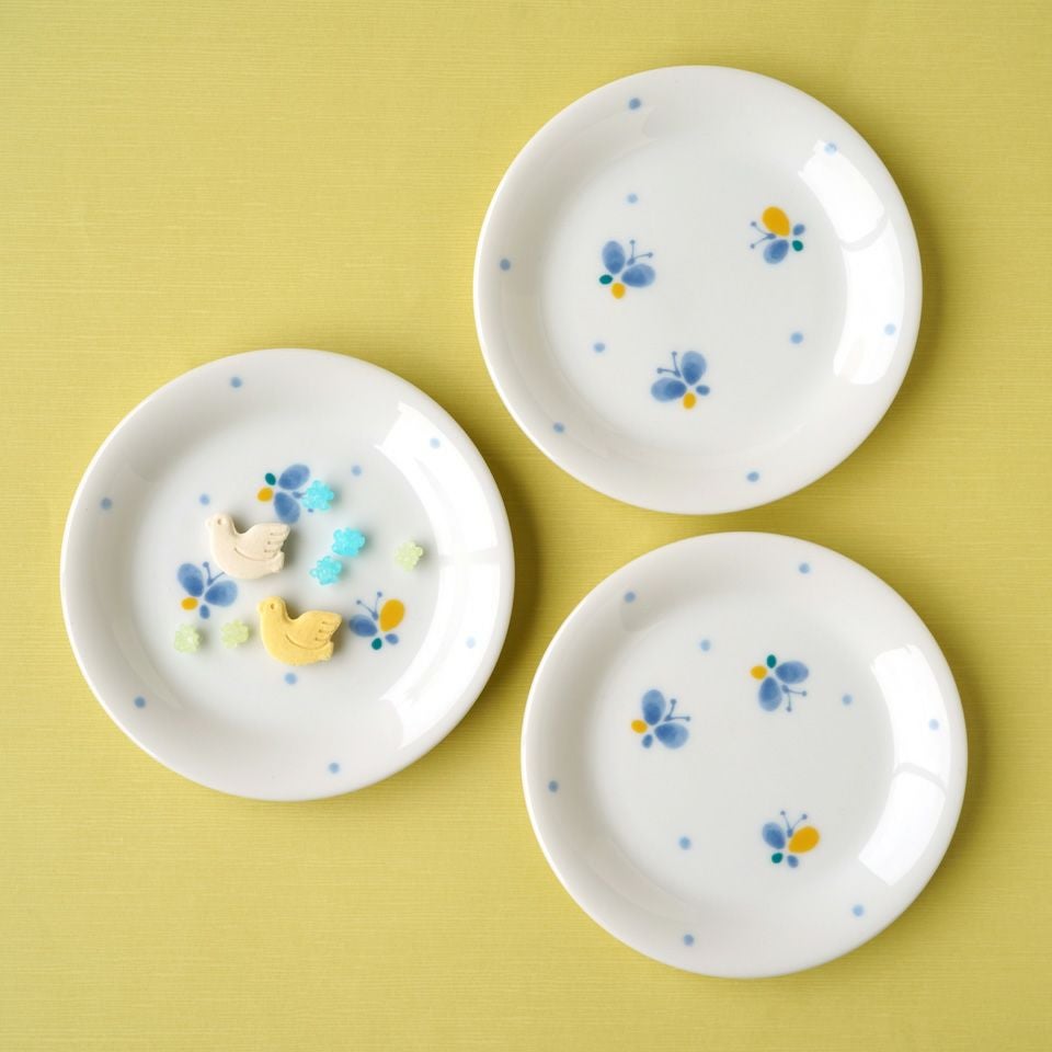 シリーズ以外・その他 【大感謝祭SALE】蝶 小皿〈5枚〉 美濃焼*ds |皿