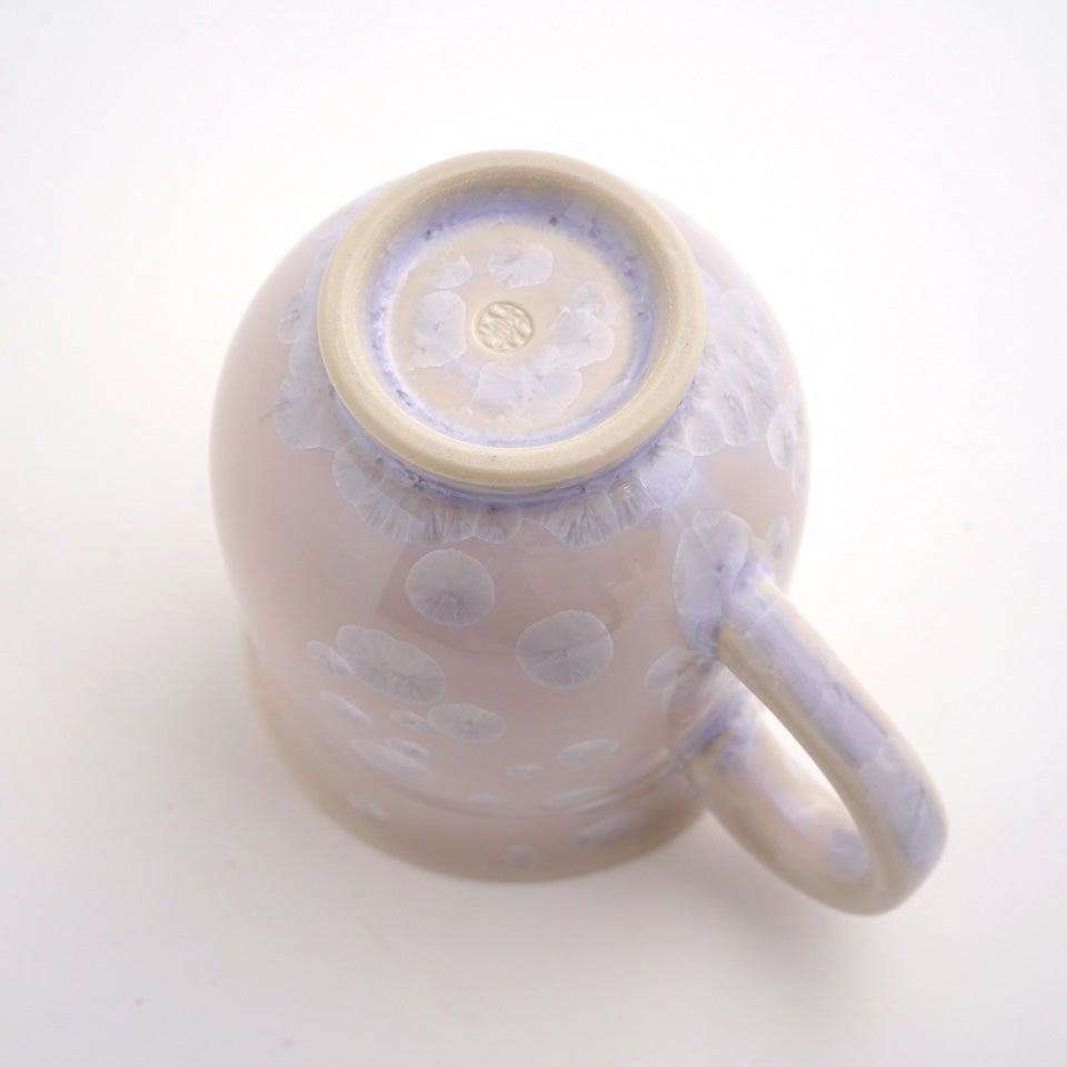 花結晶 【京焼・清水焼】花結晶 ペアマグカップ（紫・ピンク）〈2個