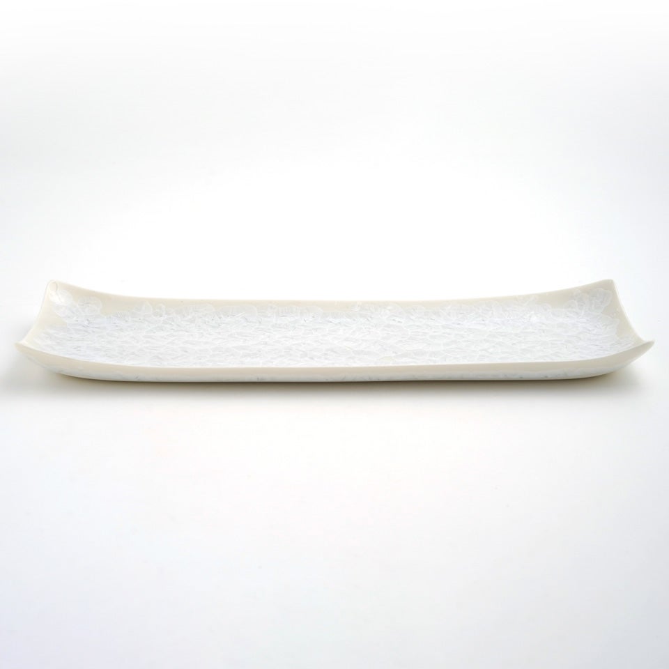花結晶 【京焼・清水焼】花結晶 長皿（白）〈1枚〉 |皿や鉢など和食器