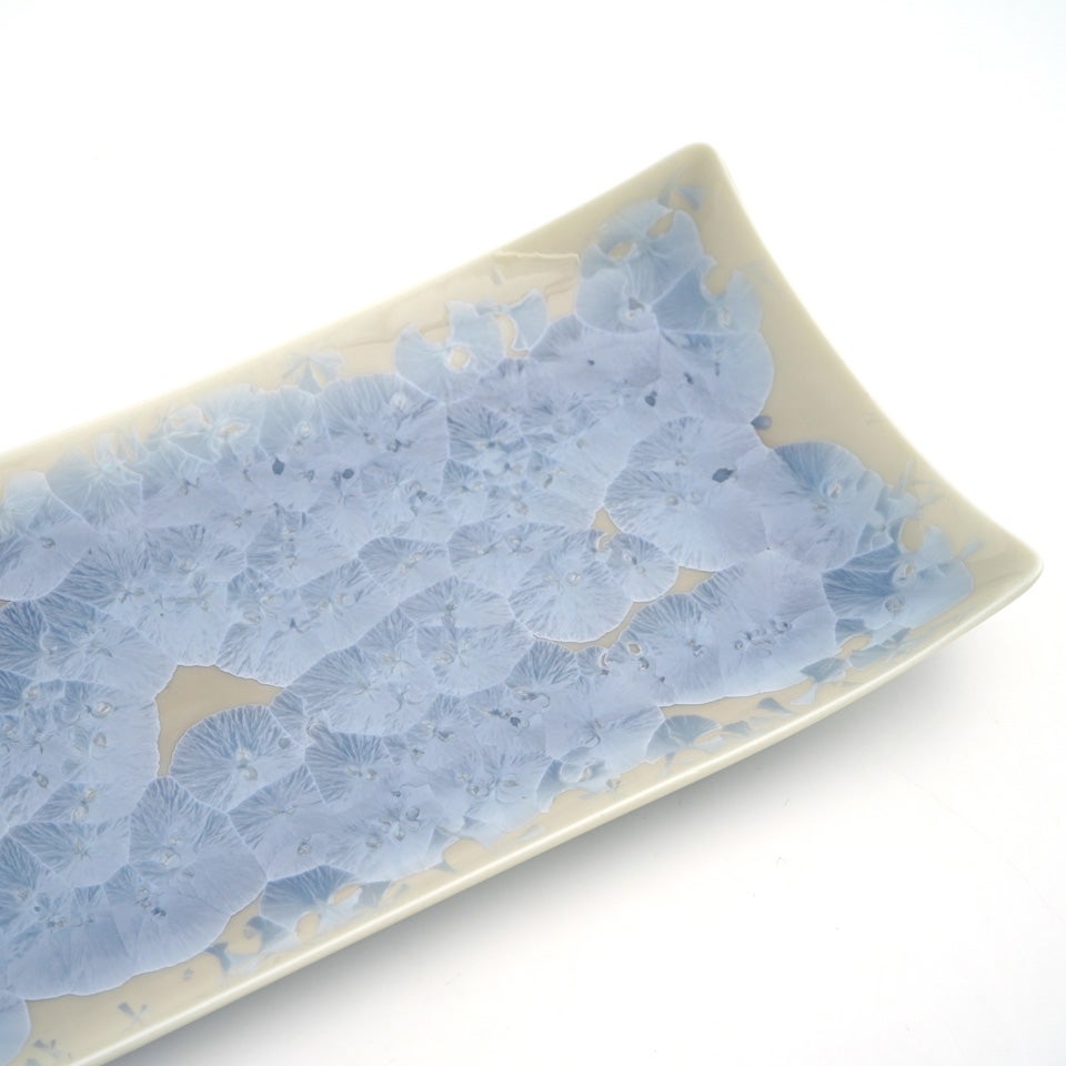 花結晶 【京焼・清水焼】花結晶 長皿（銀藤）〈1枚〉 |皿や鉢など和