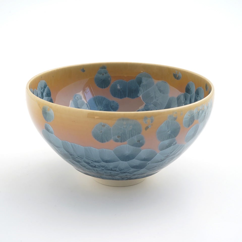 花結晶 【京焼・清水焼】花結晶（灰青） 抹茶碗〈1個〉 |皿や鉢など和