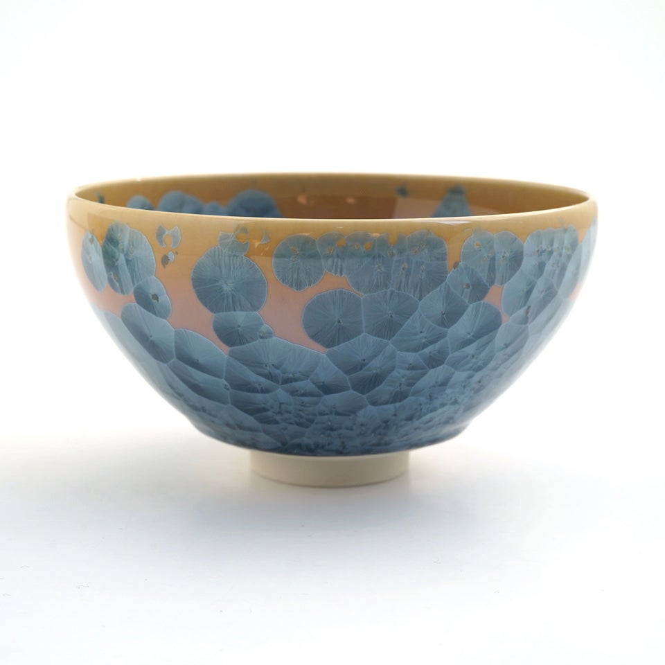 花結晶 【京焼・清水焼】花結晶（灰青） 抹茶碗〈1個〉 |皿や鉢など和