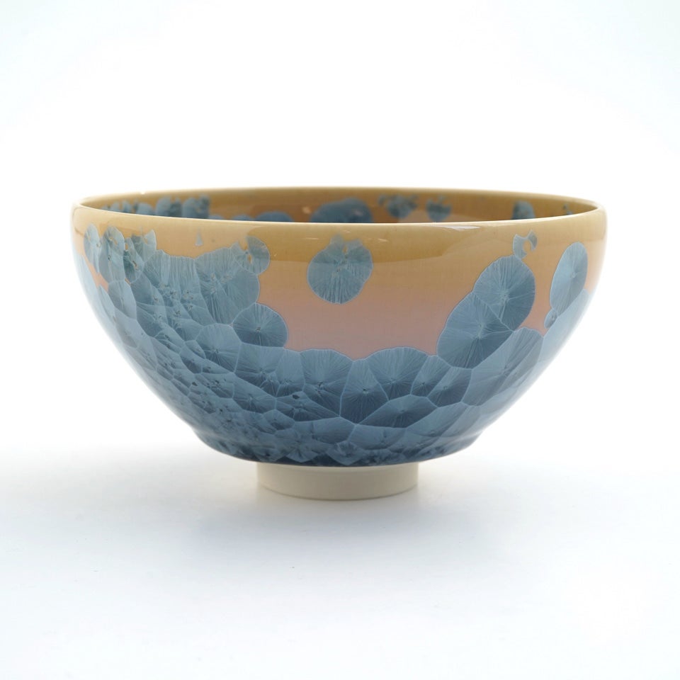 花結晶 【京焼・清水焼】花結晶（灰青） 抹茶碗〈1個〉 |皿や鉢など和