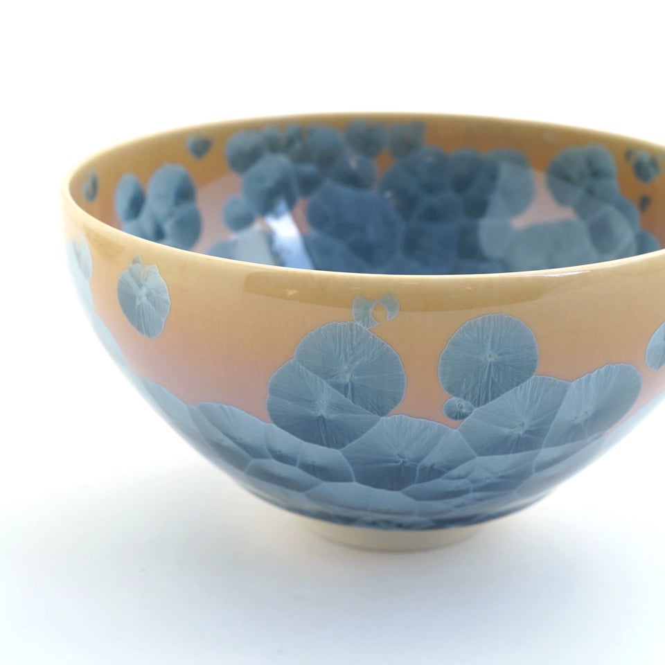 花結晶 【京焼・清水焼】花結晶（灰青） 抹茶碗〈1個〉 |皿や鉢など和