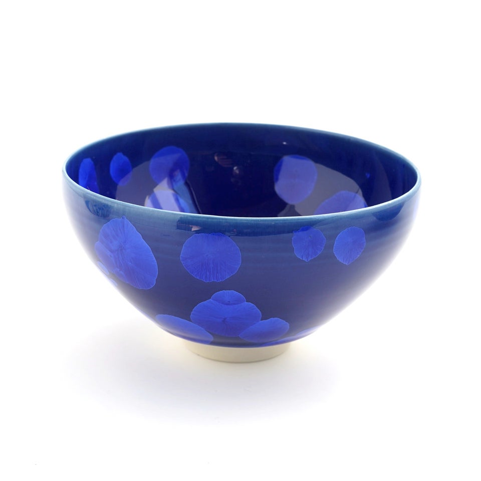 花結晶 【京焼・清水焼】花結晶（瑠璃） 抹茶碗〈1個〉 |皿や鉢など和