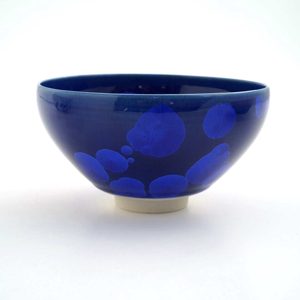 花結晶 【京焼・清水焼】花結晶（瑠璃） 抹茶碗〈1個〉 |皿や鉢など和