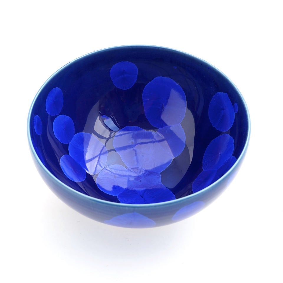 花結晶 【京焼・清水焼】花結晶（瑠璃） 抹茶碗〈1個〉 |皿や鉢など和