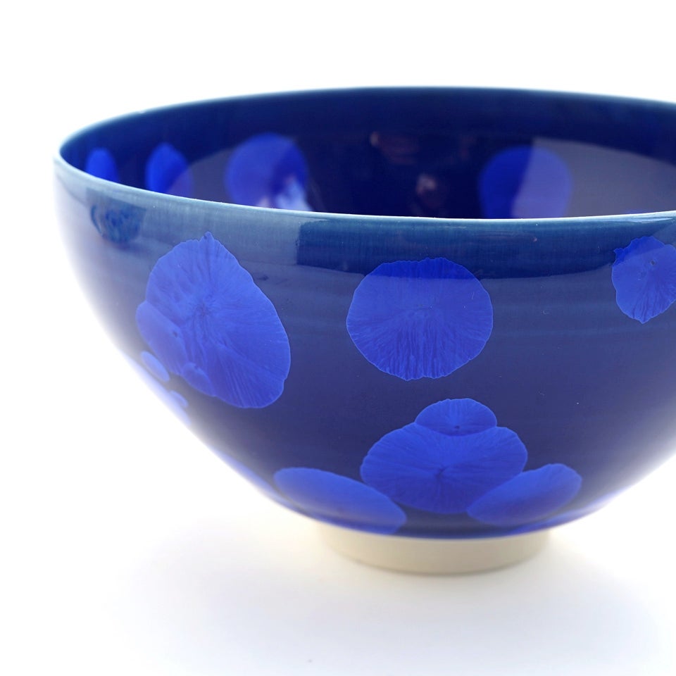 花結晶 【京焼・清水焼】花結晶（瑠璃） 抹茶碗〈1個〉 |皿や鉢など和
