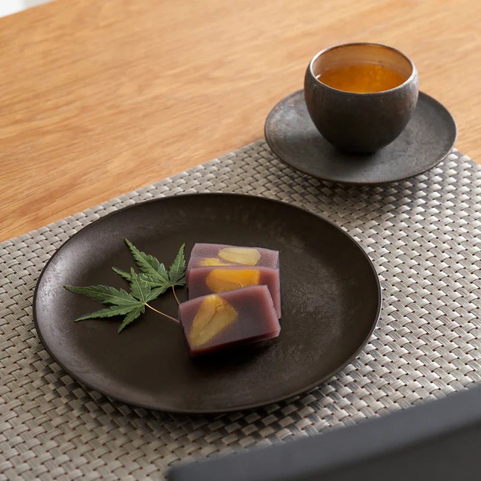 骨董　時代ガラス　アールデコ　希少　cicada 蝉　プレス　若草色　中皿　２客 hide k 1896 【hide k 1896】レトワコレクション 21cmプレート ダーク