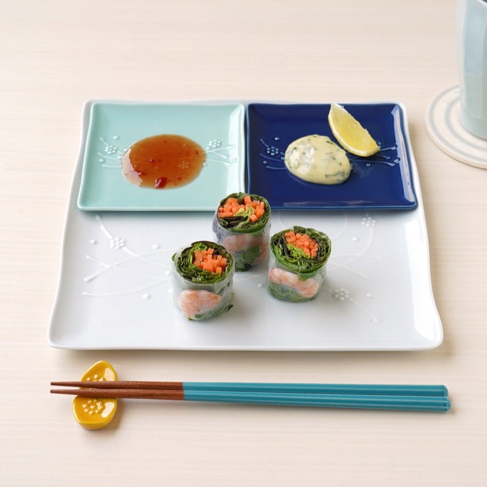 花なみ 花なみ 角大皿〈1枚〉 波佐見焼 |皿や鉢など和食器の通販は京都