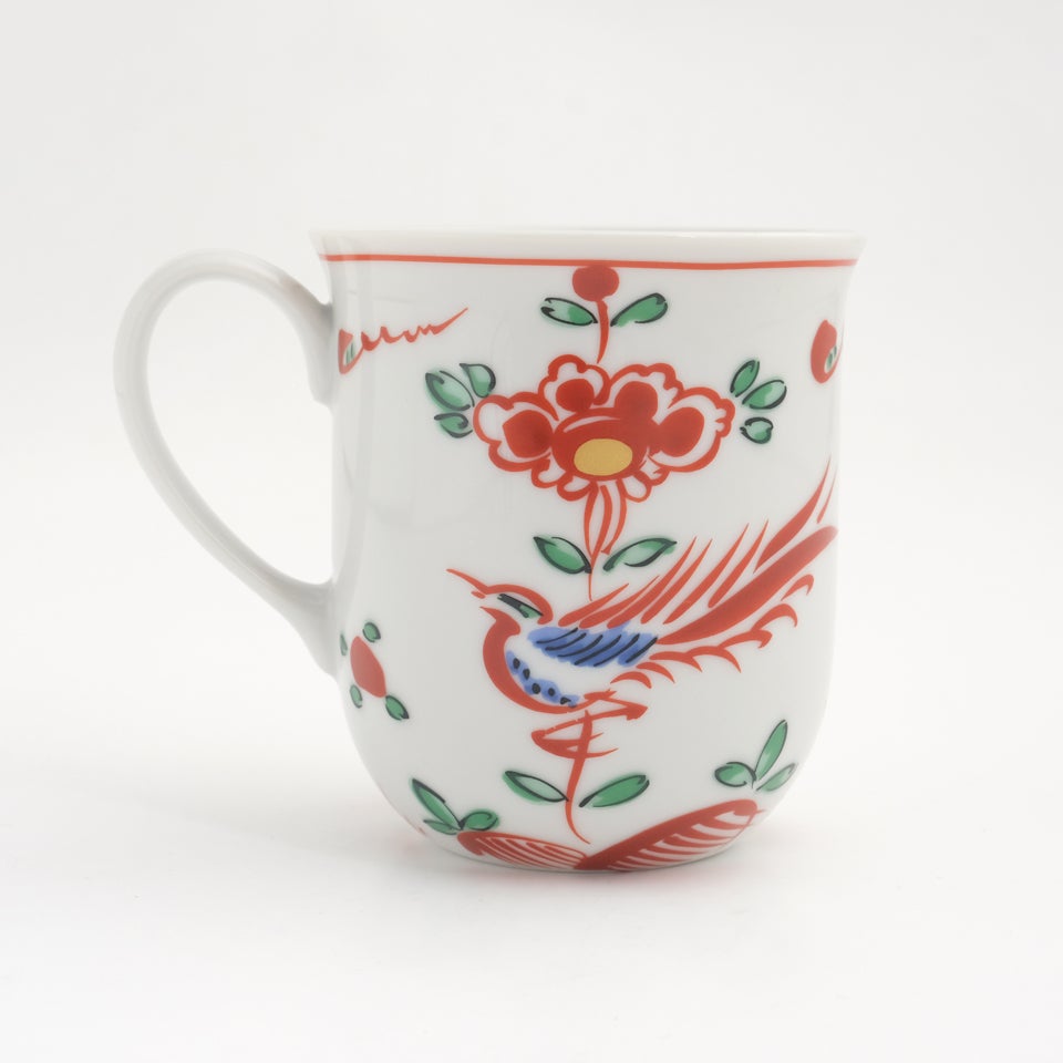 作家物匠シリーズ　赤絵￼手描き陶器 カップ￼3個セット シリーズ以外・その他 赤絵花鳥 マグカップ〈1個〉 美濃焼 |皿や鉢など