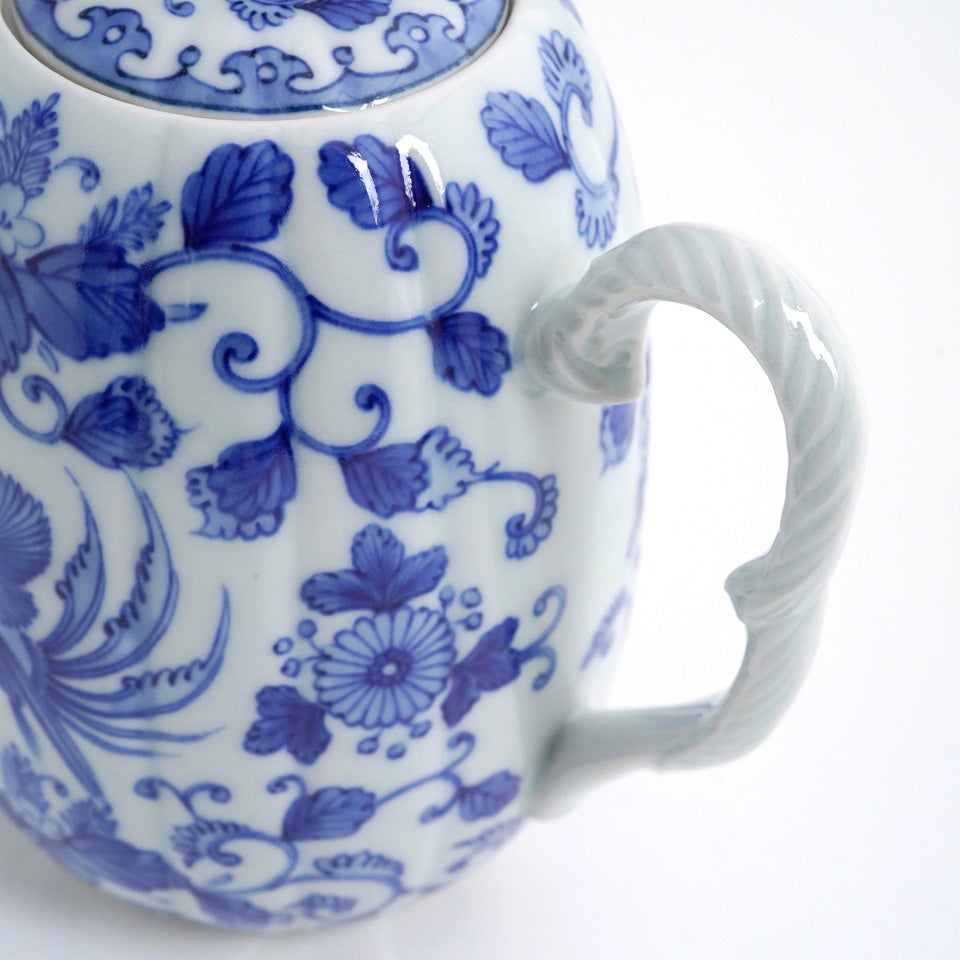 清風与平造 水彩磁 貝彫 水草文 花入 水指 椿窯 【椿窯】鳳凰菊唐草文（彷 周平衛）水注〈1個〉 |皿や鉢など和