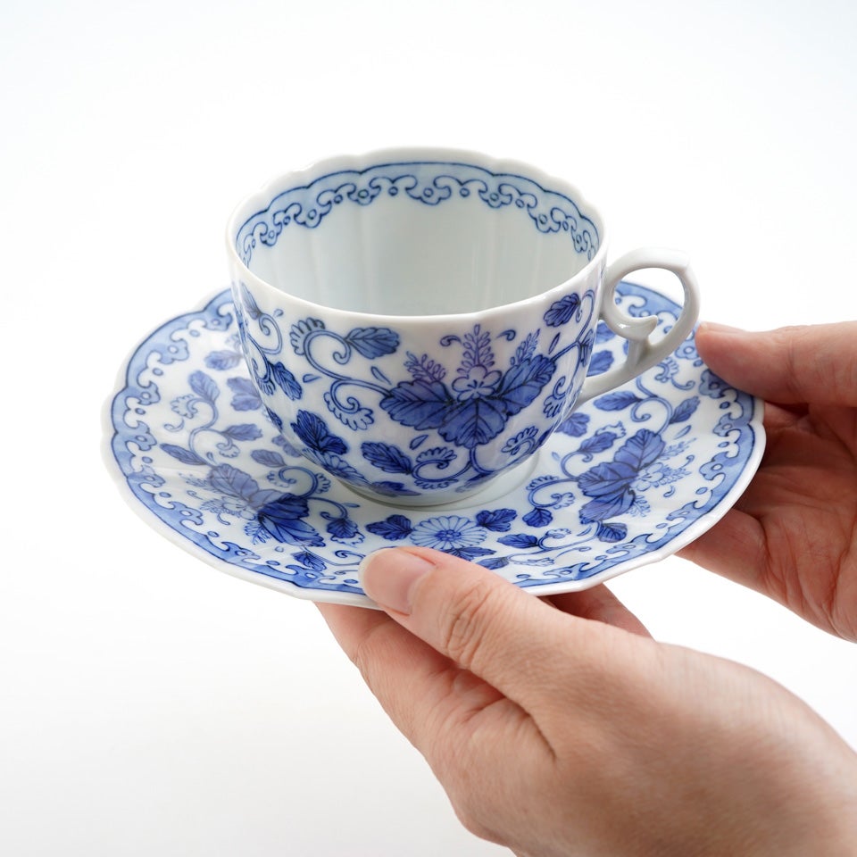 椿窯 【椿窯】菊唐草文（彷 周平衛）碗皿〈1組〉 |皿や鉢など和食器の