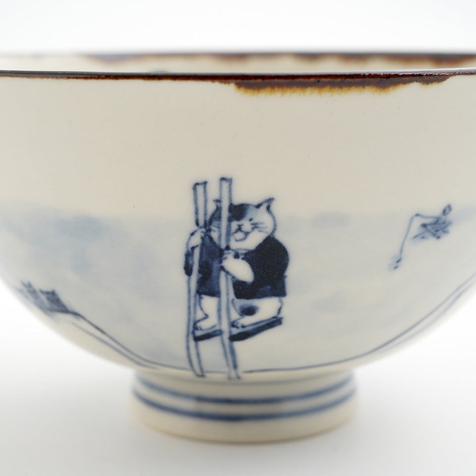 Lvfilip cz たち吉 茶碗 Shima Shima 猫山水 ご飯茶碗 小 E 1個 皿や