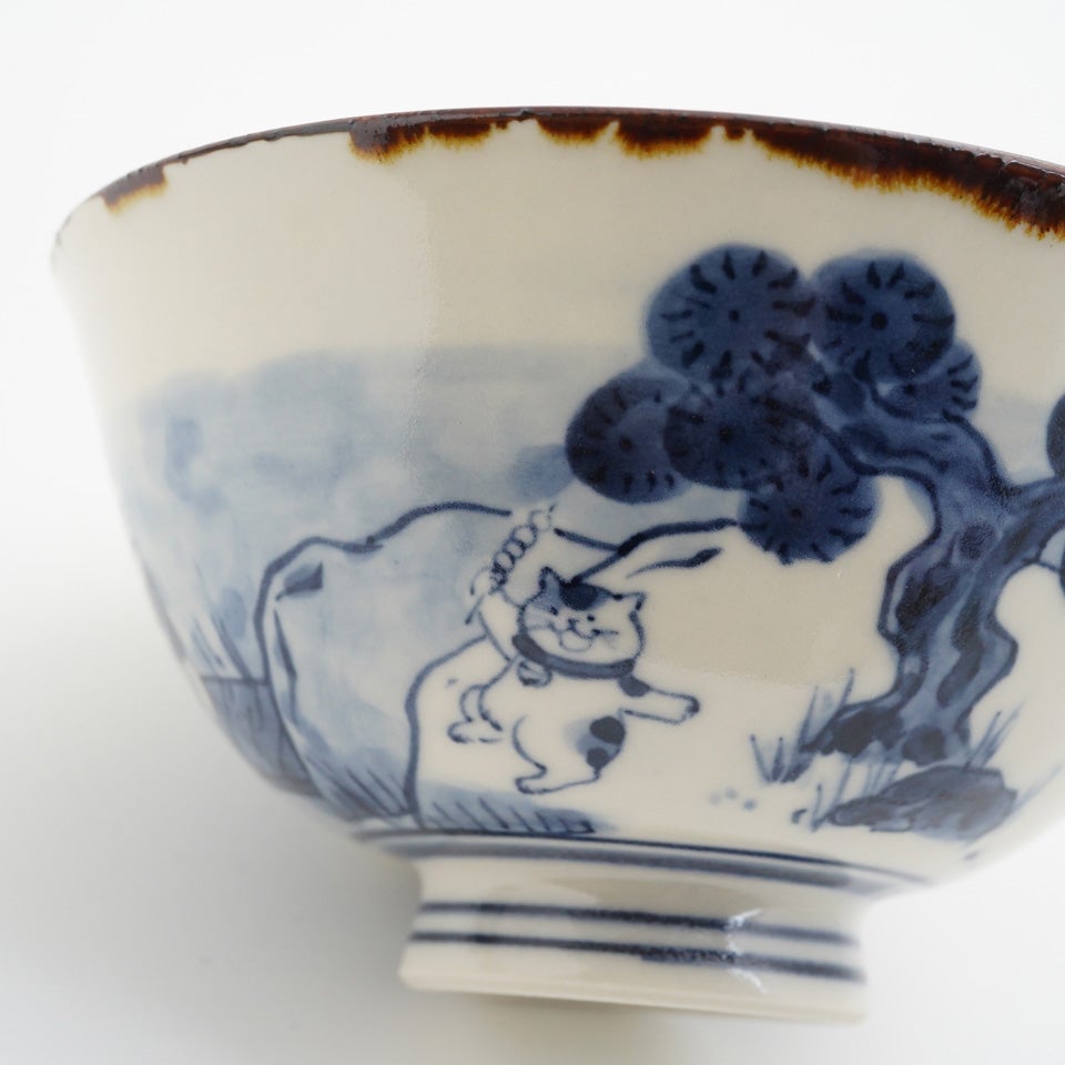 Shima． 【Shima.】猫山水 ご飯茶碗（小）D〈1個〉 |皿や鉢など和食器