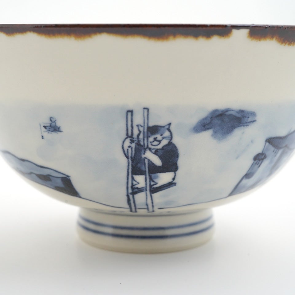 Shima． 【Shima.】猫山水 ご飯茶碗（大）E〈1個〉 |皿や鉢など和食器