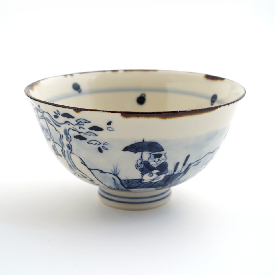 Shima． 【Shima.】猫山水 ご飯茶碗（大）D〈1個〉 |皿や鉢など和食器