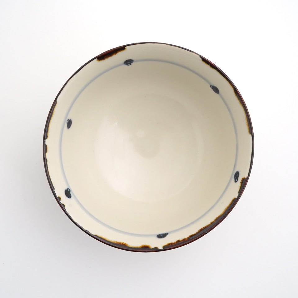 Maebata China 花暦 白釉 飯茶碗揃 木箱入り Shima． 【Shima.】猫山水 ご飯茶碗（大）D〈1個〉 |皿や鉢など和食器