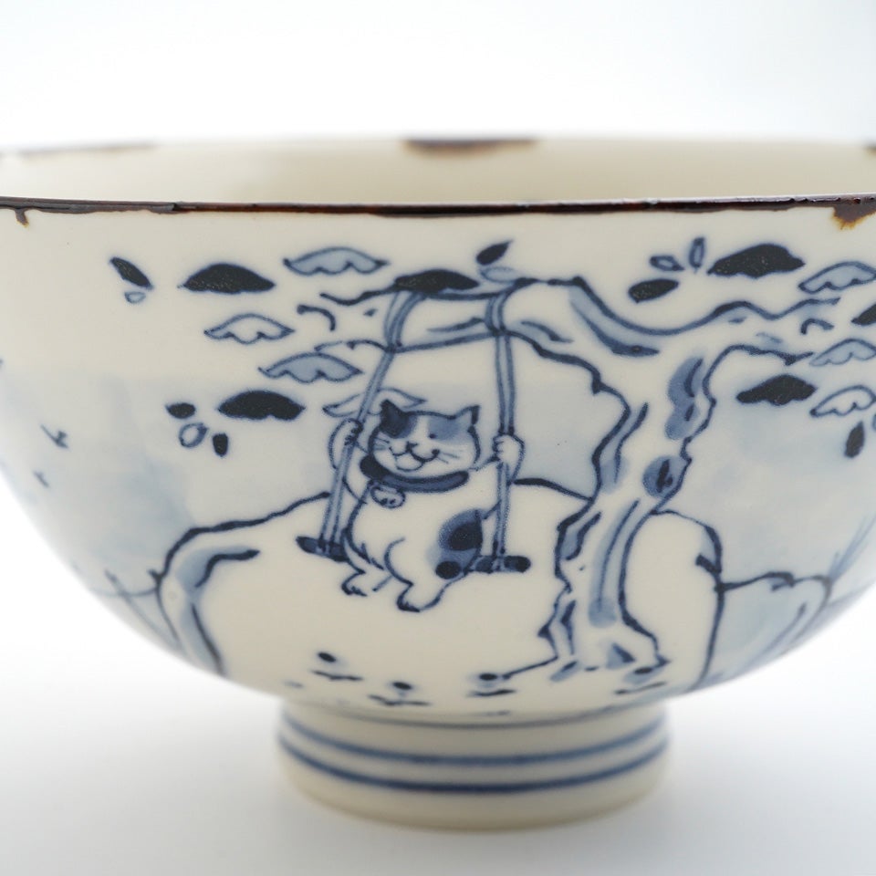 Shima． 【Shima.】猫山水 ご飯茶碗（大）D〈1個〉 |皿や鉢など和食器