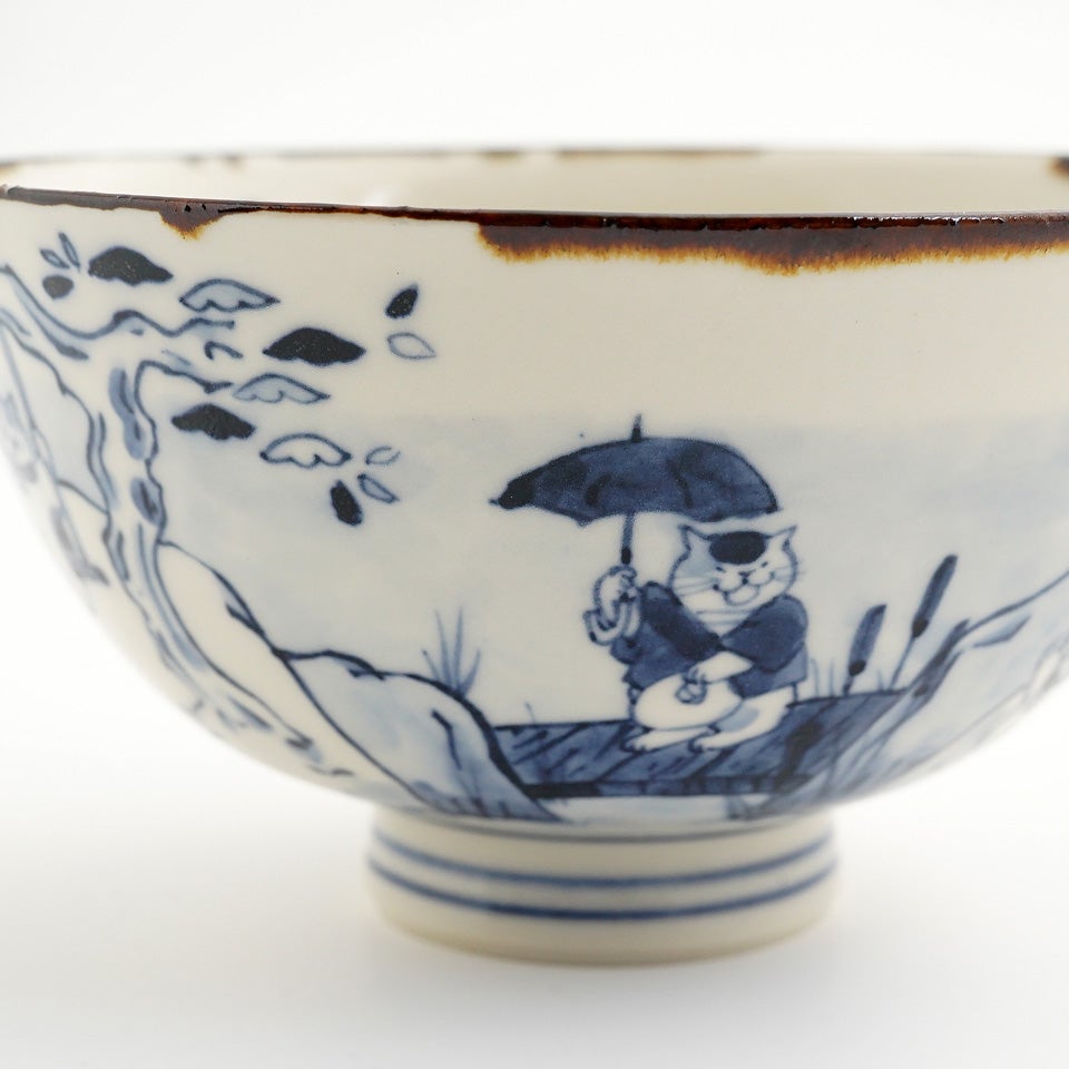 Shima． 【Shima.】猫山水 ご飯茶碗（大）D〈1個〉 |皿や鉢など和食器