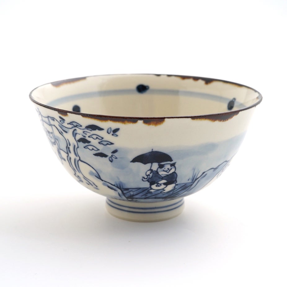 Shima． 【Shima.】猫山水 ご飯茶碗（大）C〈1個〉 |皿や鉢など和食器