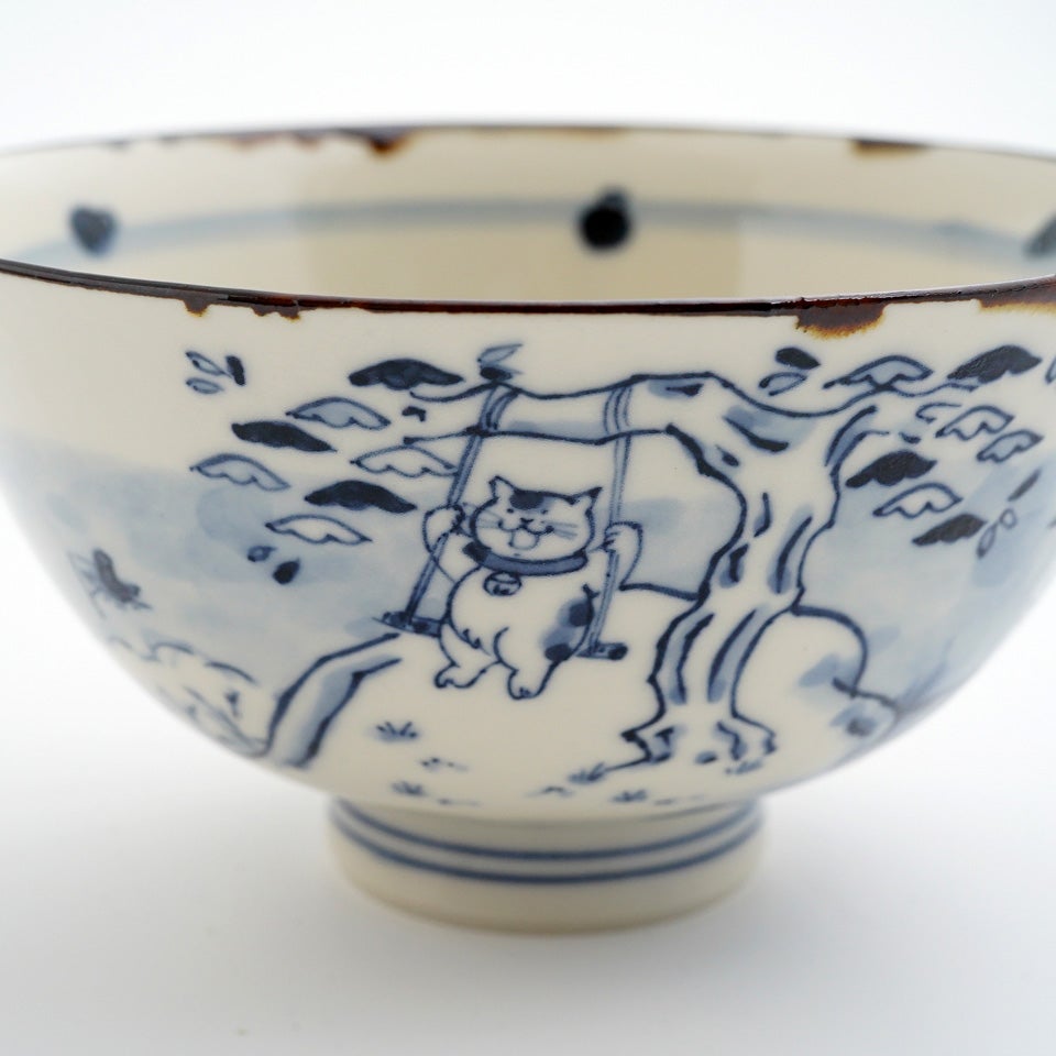 Shima． 【Shima.】猫山水 ご飯茶碗（大）C〈1個〉 |皿や鉢など和食器