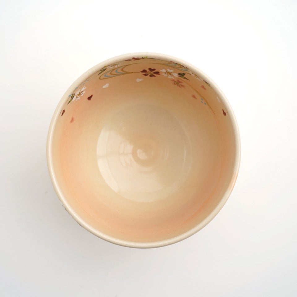京焼・清水焼（京都府） 【京焼・清水焼】流水桜 抹茶碗〈1個〉 |皿や