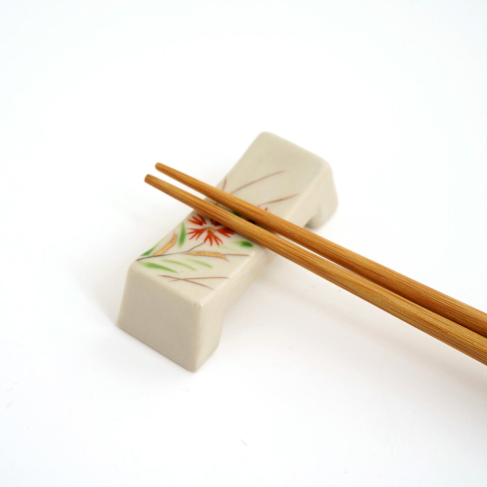 京焼・清水焼（京都府） 【京焼・清水焼】五草花 枕形箸置〈5個〉 |皿