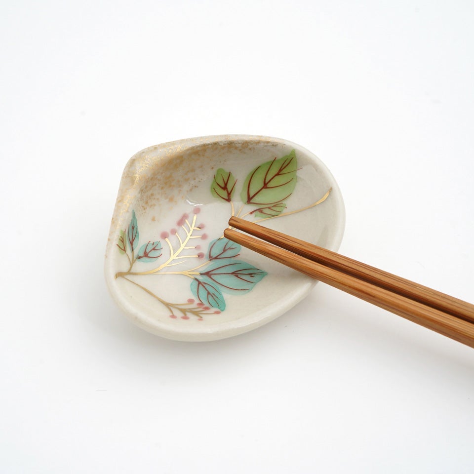 京焼・清水焼（京都府） 【京焼・清水焼】秋の七草 貝形箸置〈5個
