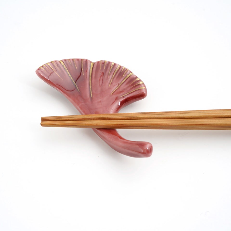 京焼・清水焼（京都府） 【京焼・清水焼】五色交趾金入イチョウ 箸置