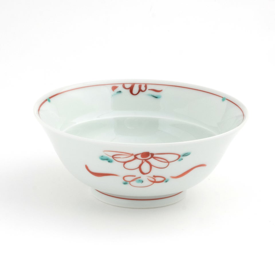 のっけ茶碗 のっけ茶碗 花赤絵〈1個〉波佐見焼 |皿や鉢など和食器の
