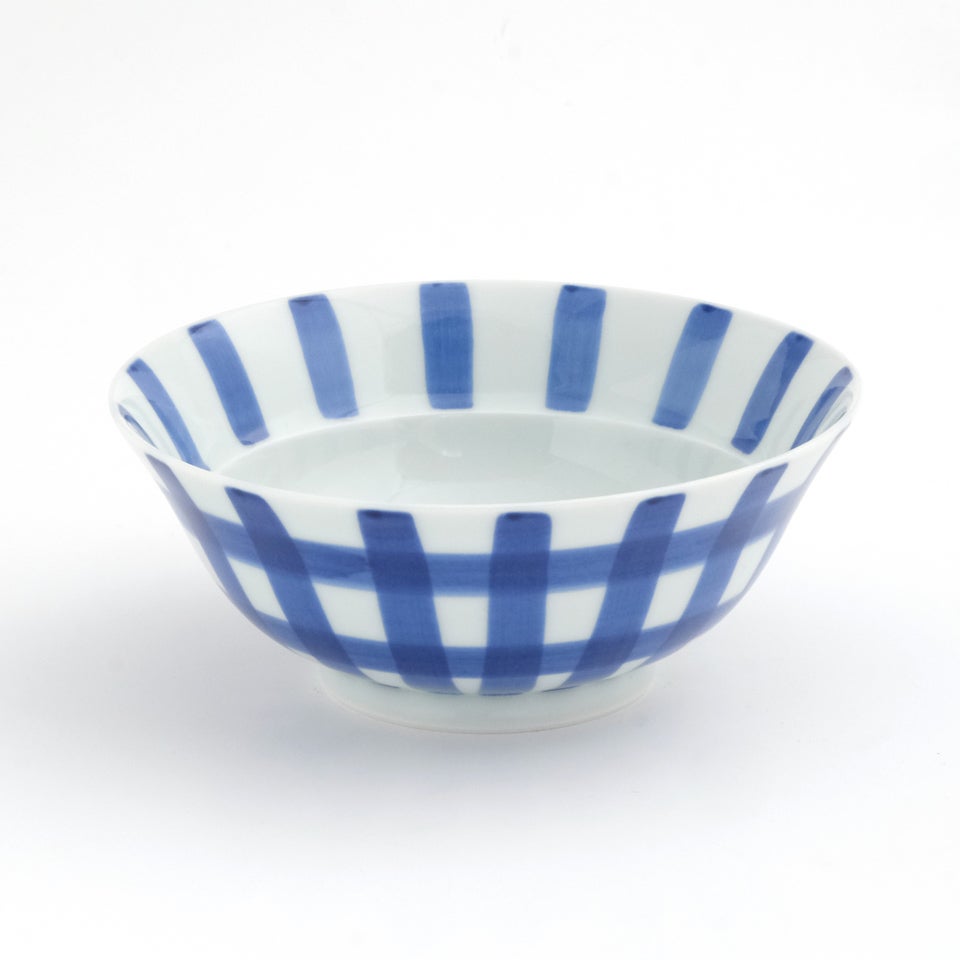 お茶碗 のっけ茶碗 のっけ茶碗 格子 青〈1個〉波佐見焼 |皿や鉢など和食器の