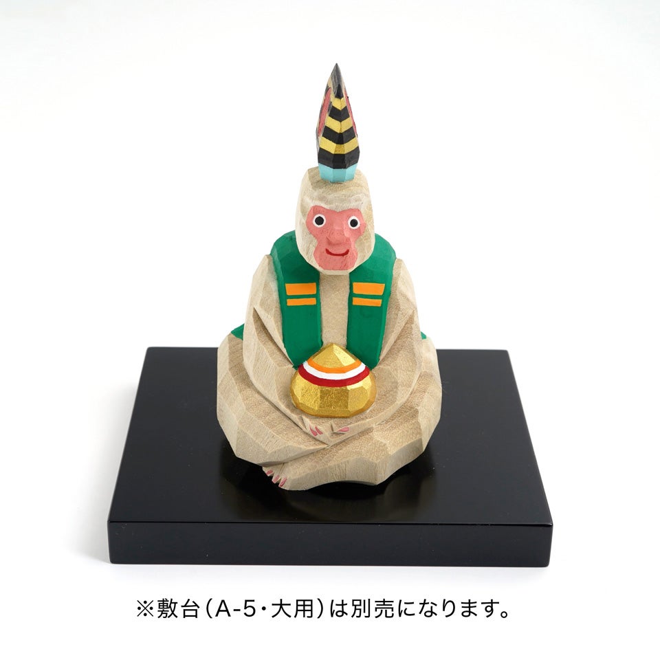 橄欖核彫り 五虎上将 約22.5-23mm×36mm 蘇州彫刻 手彫り作家作品 奈良一刀彫の里を訪ねて 受注制作【高橋勇二】干支 申（大）木地〈1個