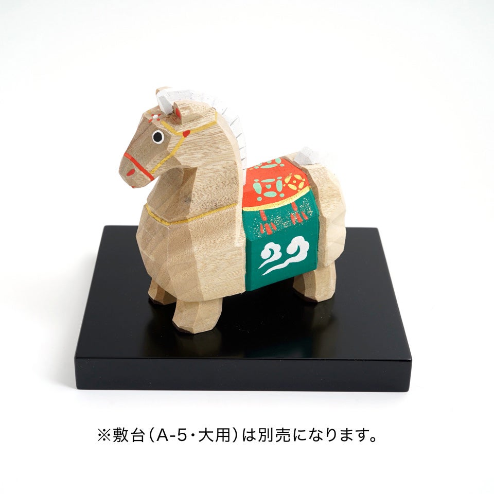奈良一刀彫の里を訪ねて 受注制作【高橋勇二】干支 午（大）木地〈1個