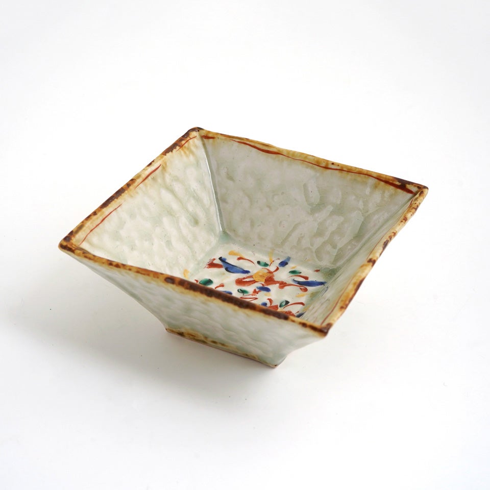鈴木工友作　内赤絵5寸鉢5点セット 鈴木工友（すずきのりとも） 【鈴木工友】四角鉢F〈1個〉 |皿や鉢など